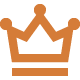 Stylized, outline-style icon of a king's crown